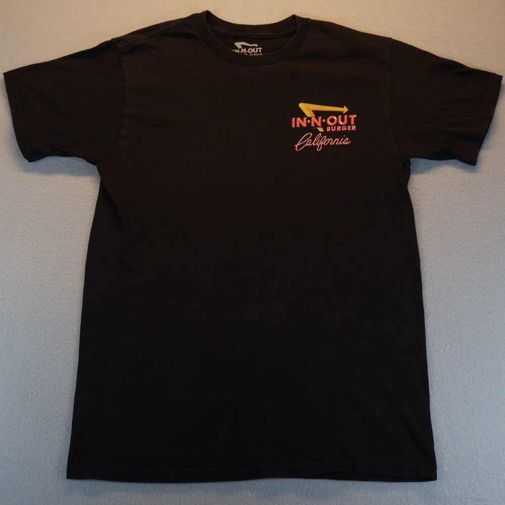 In-N-Out Burger California Hollywood Classic Cars Graphic T-Shirt Black Small